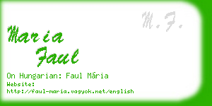 maria faul business card