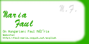 maria faul business card